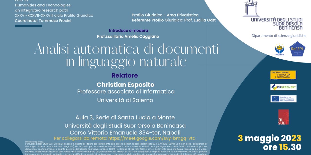 Analisi automatica di documenti in linguaggio naturale